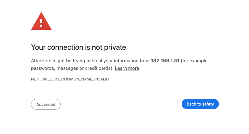 Your connection is not private